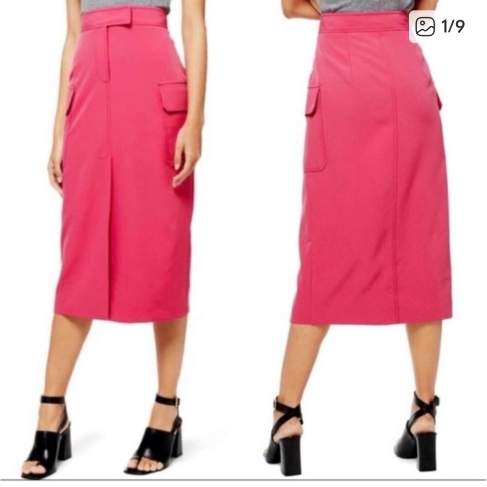 Topshop Utility Midi Skirt Size 12